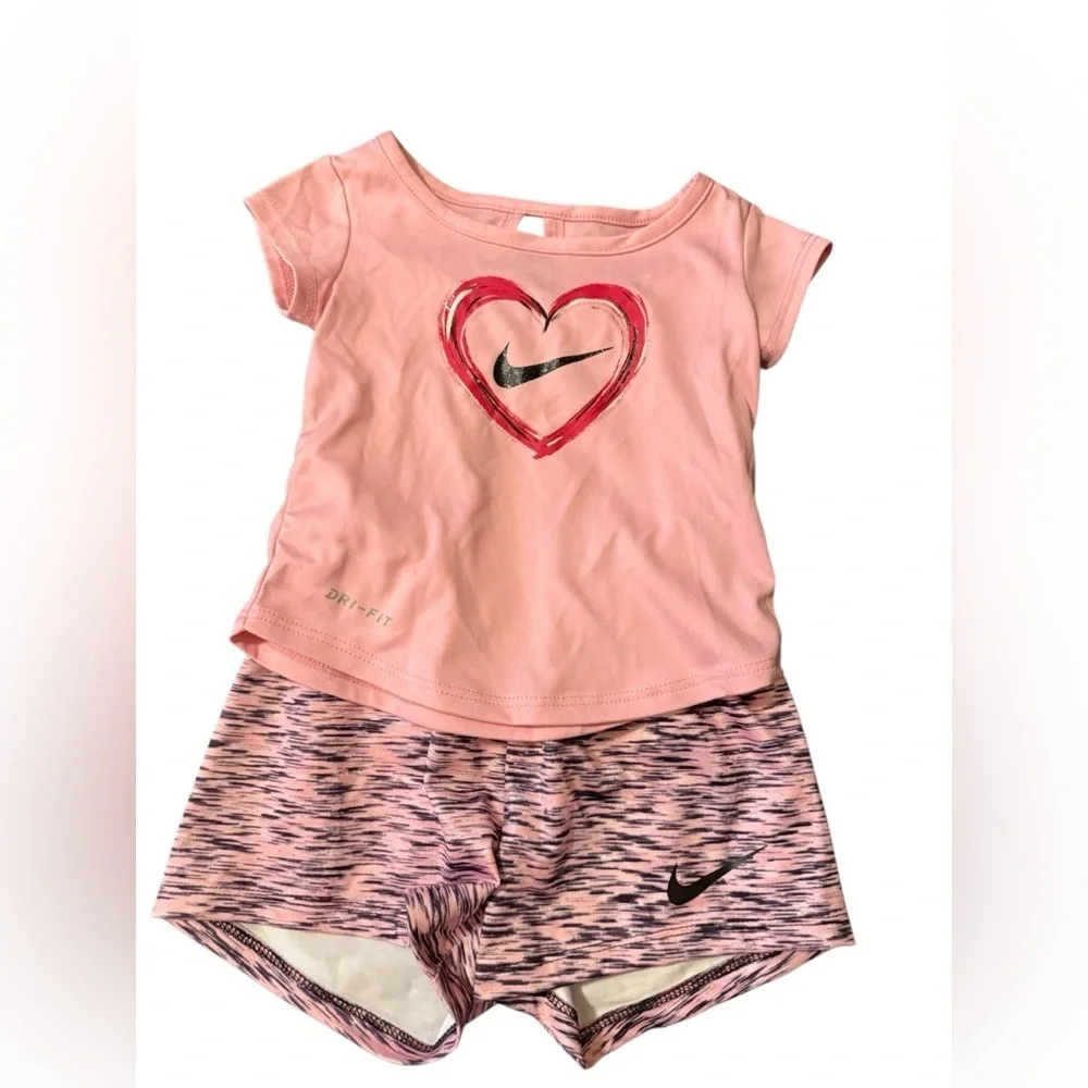 Nike Kids Pink and Black Matching Set